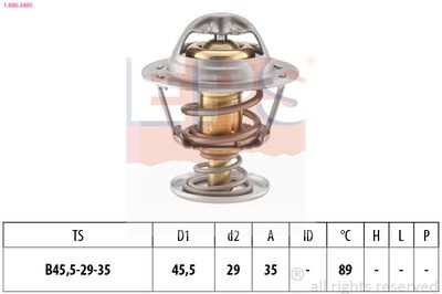 Thermostat, coolant EPS 1.880.389S