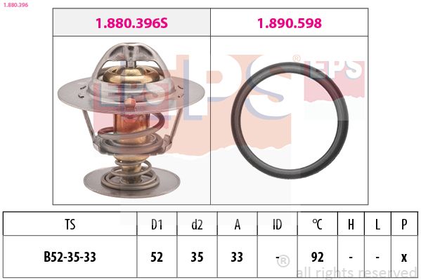 EPS 1.880.396 Thermostat, coolant