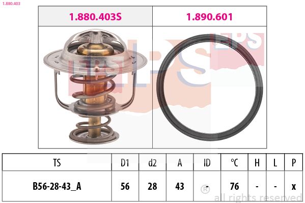 EPS 1.880.403 Thermostat, coolant