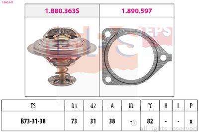 Thermostat, coolant EPS 1.880.441