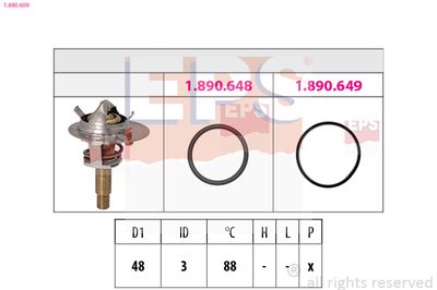 Thermostat, coolant EPS 1.880.609