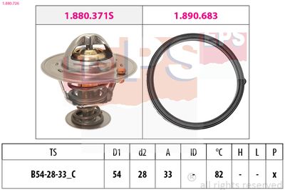 Thermostat, coolant EPS 1.880.726