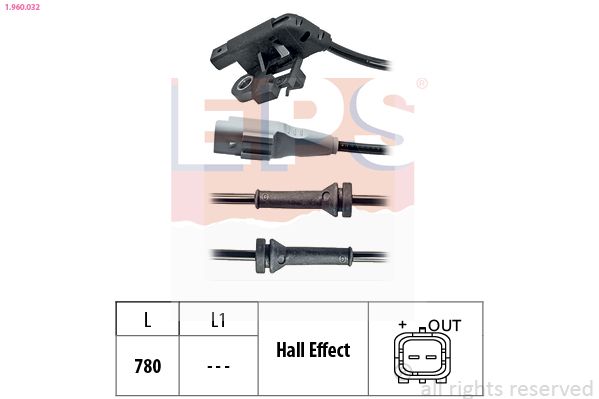EPS 1.960.032 Sensor, wheel speed