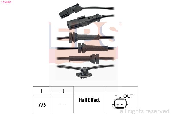 EPS 1.960.055 Sensor, wheel speed