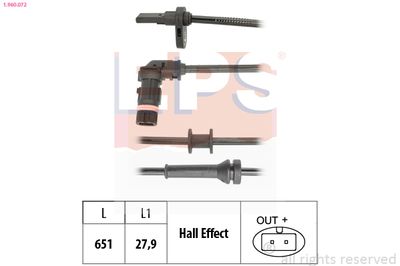 Sensor, wheel speed EPS 1.960.072