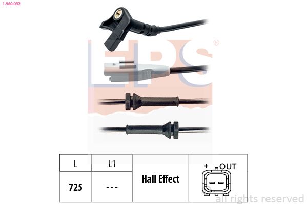 EPS 1.960.092 Sensor, wheel speed
