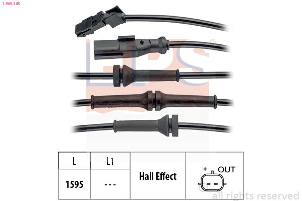 EPS 1.960.145 Sensor, wheel speed