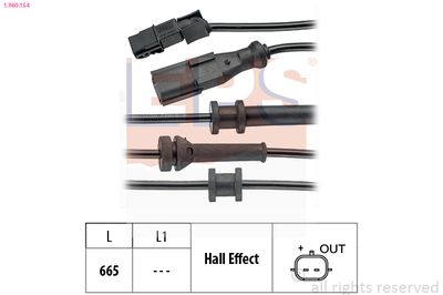Sensor, wheel speed EPS 1.960.154