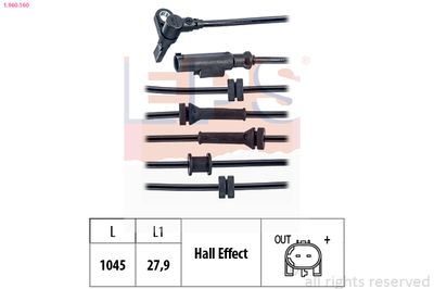 Sensor, wheel speed EPS 1.960.160
