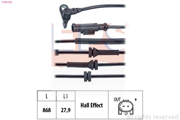 EPS 1.960.165 Sensor, wheel speed