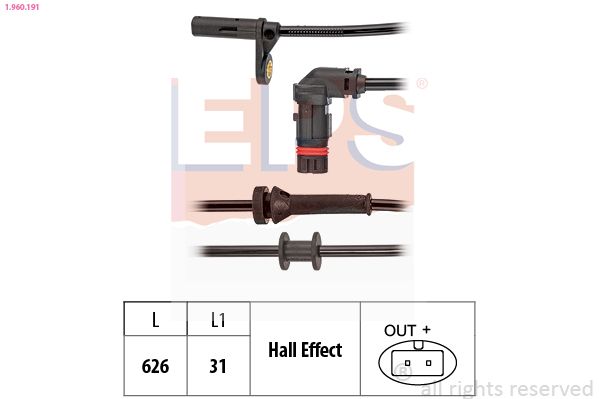 EPS 1.960.191 Sensor, wheel speed
