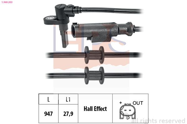 EPS 1.960.203 Sensor, wheel speed