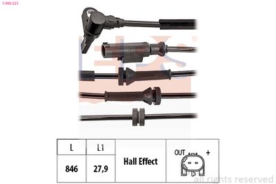 Sensor, wheel speed EPS 1.960.223