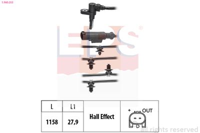 Sensor, wheel speed EPS 1.960.255