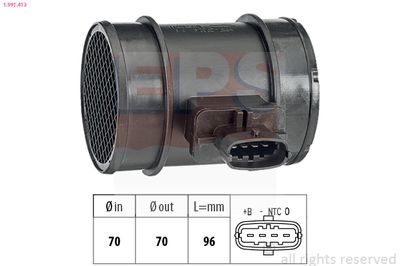Mass Air Flow Sensor EPS 1.991.413