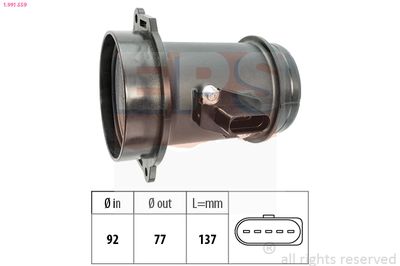Mass Air Flow Sensor EPS 1.991.559