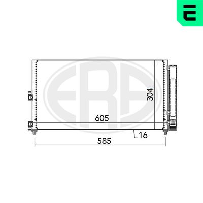 Condenser, air conditioning ERA 667000