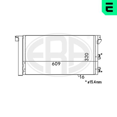Condenser, air conditioning ERA 667001