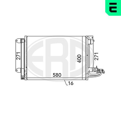 Condenser, air conditioning ERA 667003