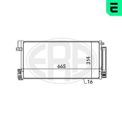 Condenser, air conditioning ERA 667004