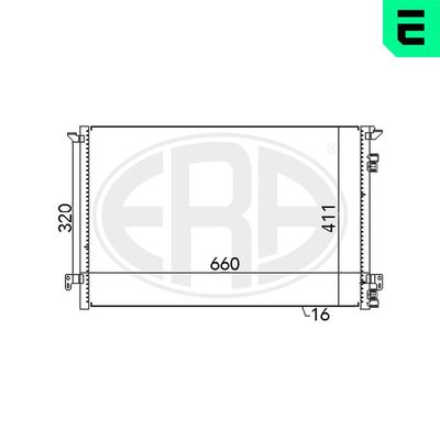 Condenser, air conditioning ERA 667012