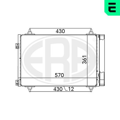 Condenser, air conditioning ERA 667013