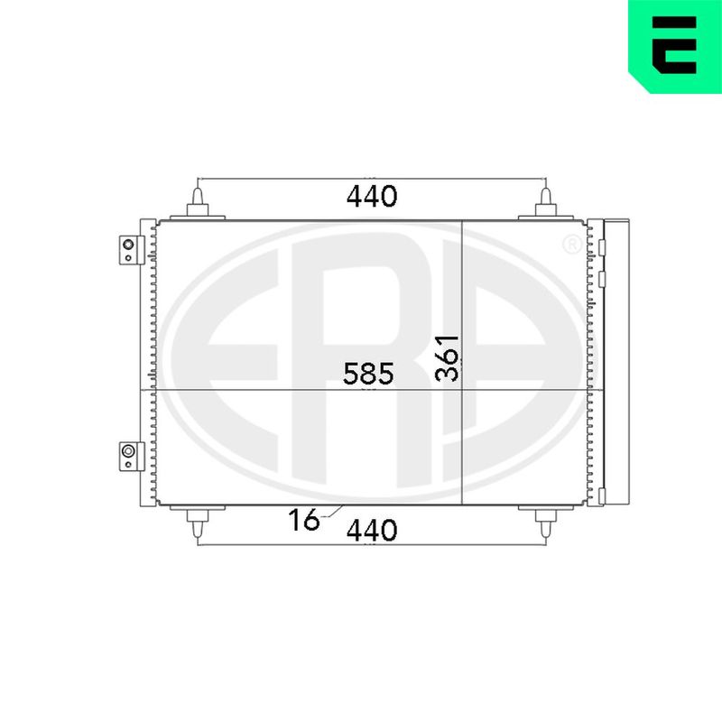 ERA 667016 Condenser, air conditioning