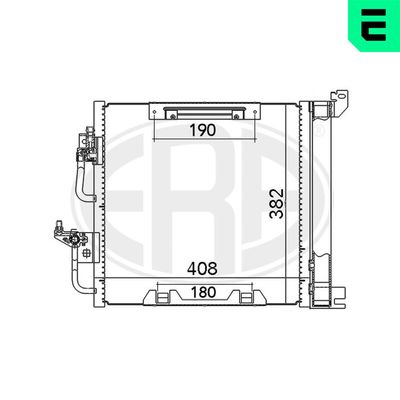 Condenser, air conditioning ERA 667019