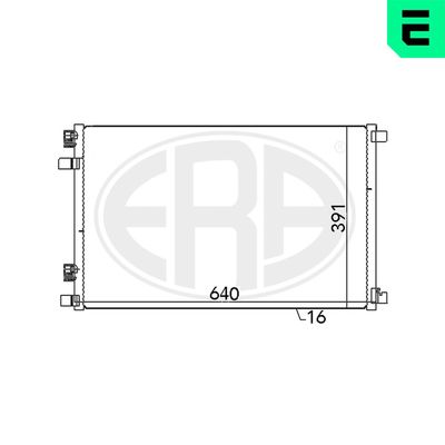 Condenser, air conditioning ERA 667021