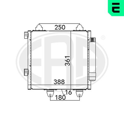 Condenser, air conditioning ERA 667022
