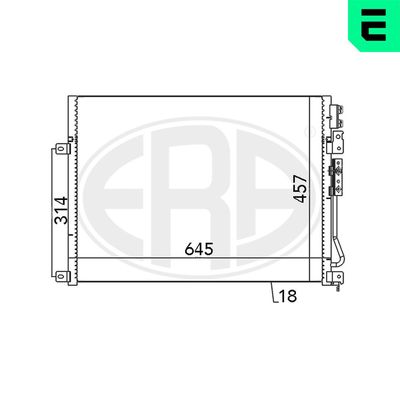Condenser, air conditioning ERA 667028