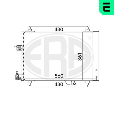 Condenser, air conditioning ERA 667039