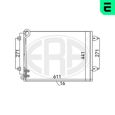 Condenser, air conditioning ERA 667044