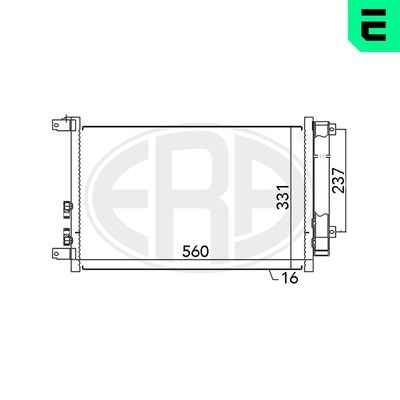 Condenser, air conditioning ERA 667045