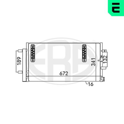 Condenser, air conditioning ERA 667048