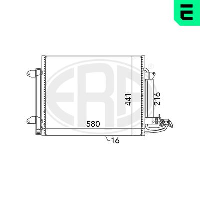 Condenser, air conditioning ERA 667054