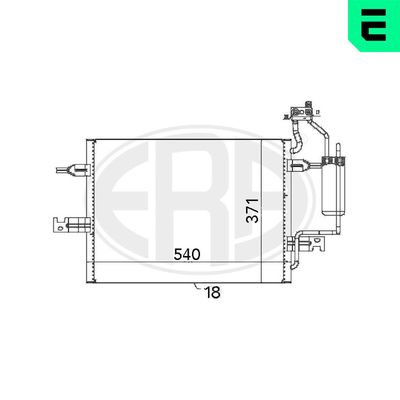 Condenser, air conditioning ERA 667058