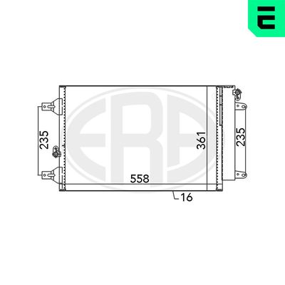Condenser, air conditioning ERA 667059