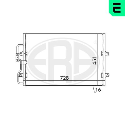 Condenser, air conditioning ERA 667061