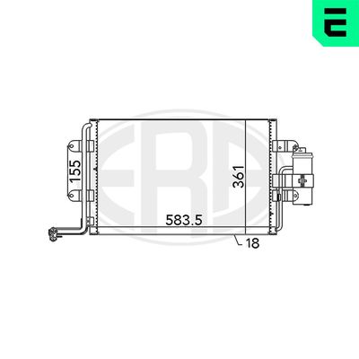 Condenser, air conditioning ERA 667062