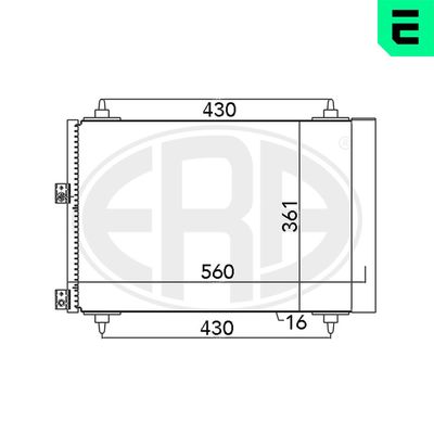 Condenser, air conditioning ERA 667071