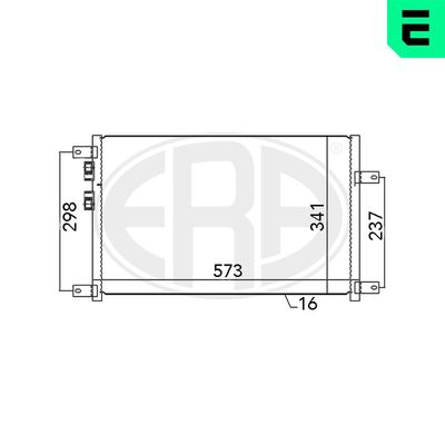 Condenser, air conditioning ERA 667074