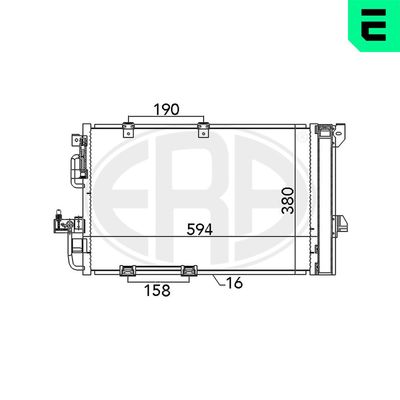 Condenser, air conditioning ERA 667082