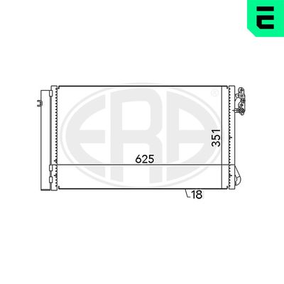 Condenser, air conditioning ERA 667104