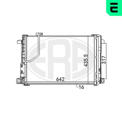 Condenser, air conditioning ERA 667111