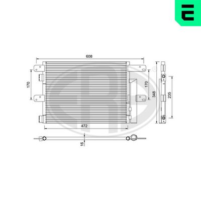 Condenser, air conditioning ERA 667120