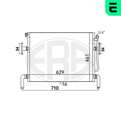 Condenser, air conditioning ERA 667121