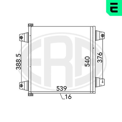 Condenser, air conditioning ERA 667123
