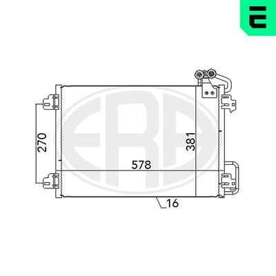 Condenser, air conditioning ERA 667127