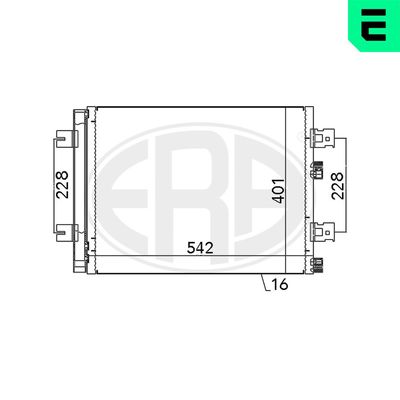 Condenser, air conditioning ERA 667130